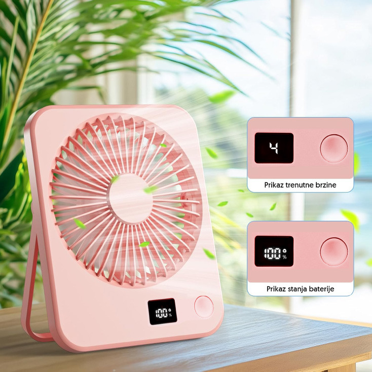 Stoni USB mini ventilator sa displejem slika 1