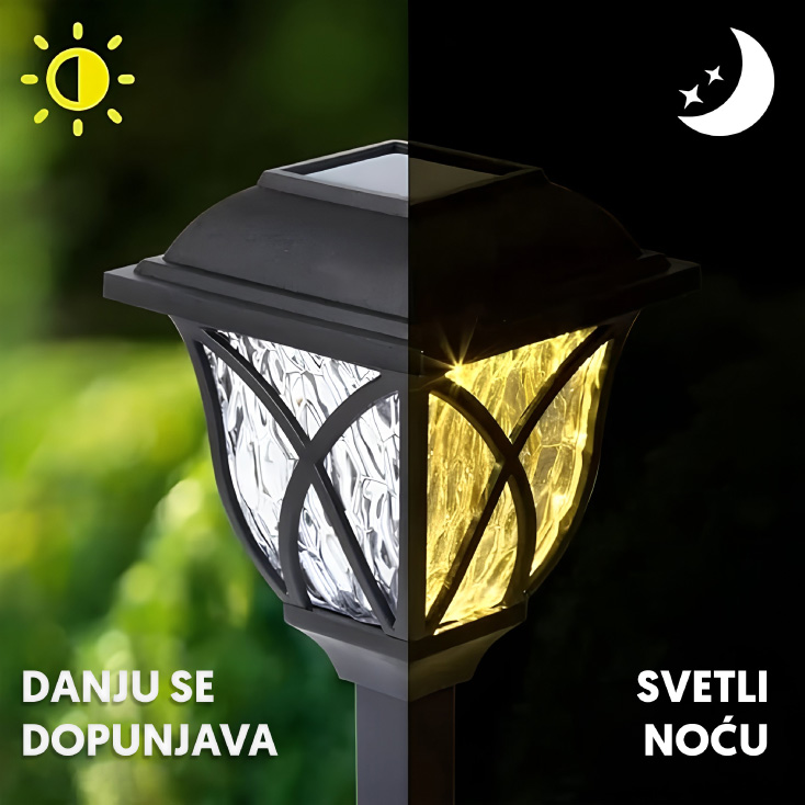 Solarna baštenska lampa - 6 kom. slika 2