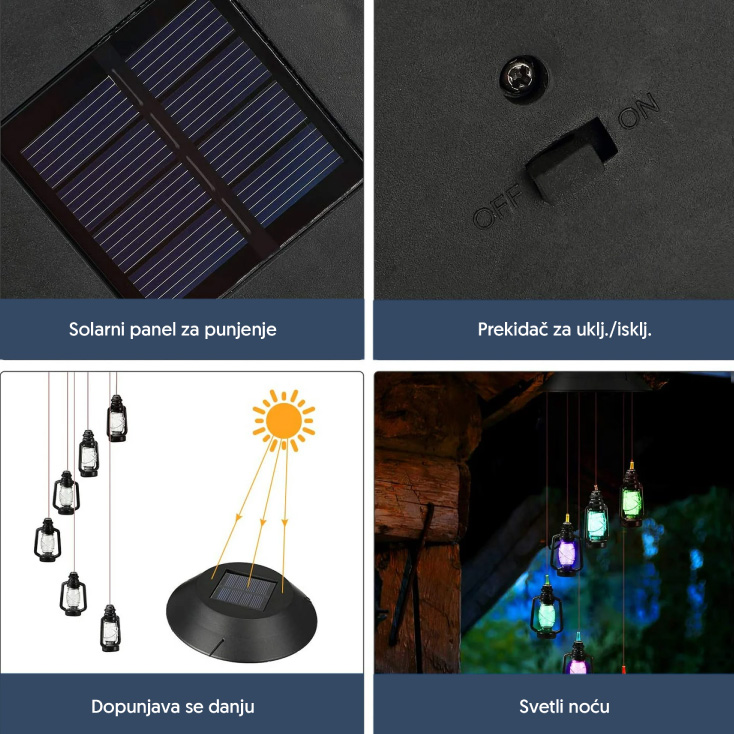 Viseća solarna LED lampa mini fenjeri slika 4