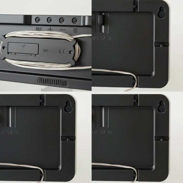 Digitalni zidni sat sa termometrom 320x107x27mm slika 2