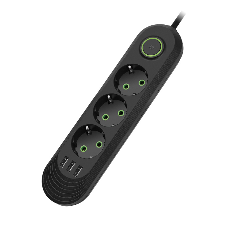 Razvodnik sa 3 mesta 2m 1.5mm2+pr. 3xUSB slika 4