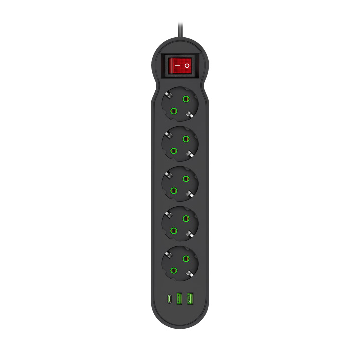 Razvodnik sa 5 mesta 2m 1.5mm2+pr. 2xUSB+tip C slika 3