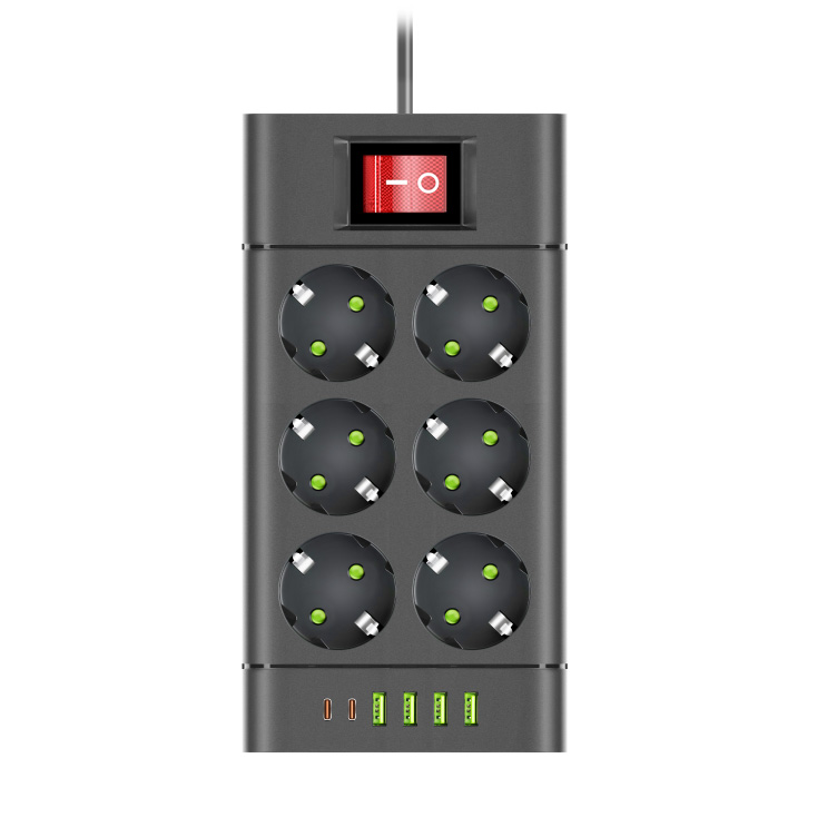 Razvodnik sa 6 mesta 2m 1.5mm2+pr. 4xUSB+2xtip C slika 4