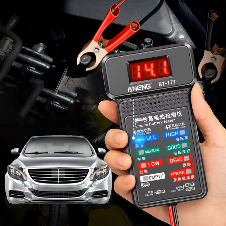 Digitalni LCD tester 12V akumulatora slika 1