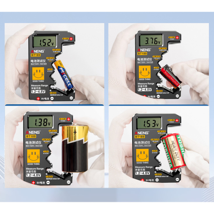 Tester baterija (AA,AAA,C,D),9V,Li-Ion,dugmaste slika 3