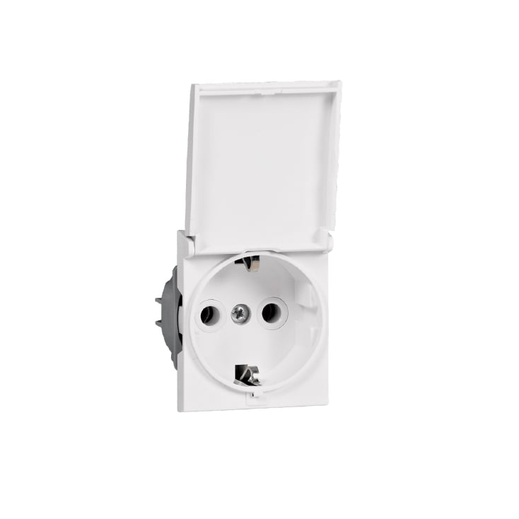 Utičnica dvopolna sa belim poklopcem 16A 2M slika 1