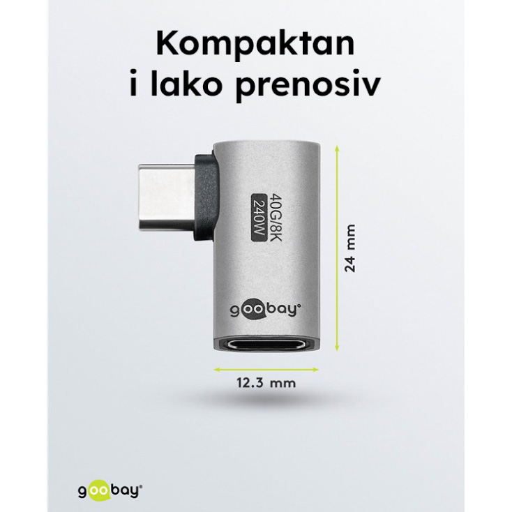 Ugaoni USB-C adapter slika 3