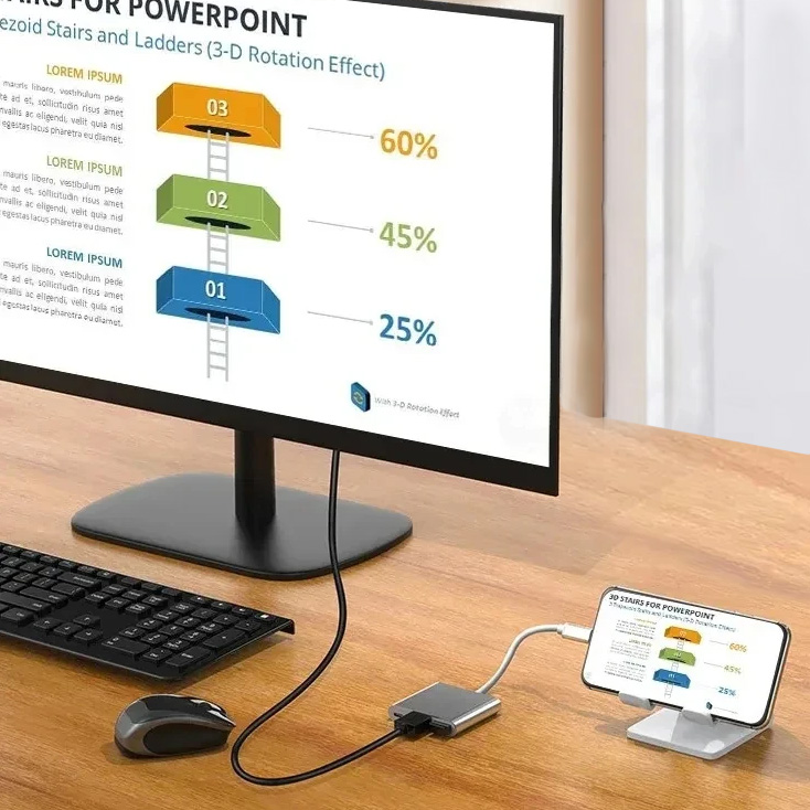 3u1 USB HUB, HDMI+USB-A i USB-C(PD)  slika 2