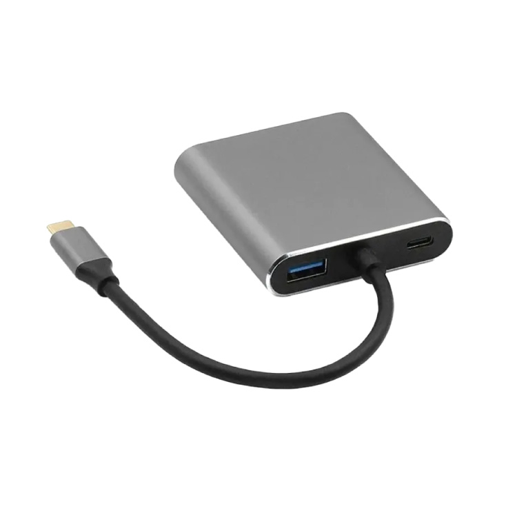 4u1 USB HUB, HDMI+USB-A+VGA i USB-C(PD)  slika 2