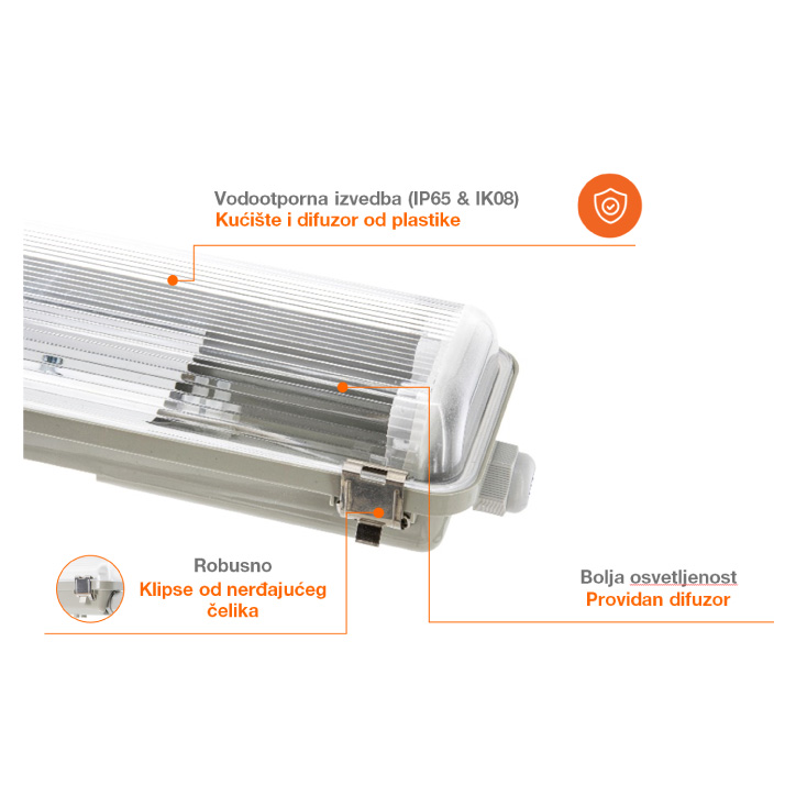 LEDVANCE armatura za dve LED cevi 150cm slika 4