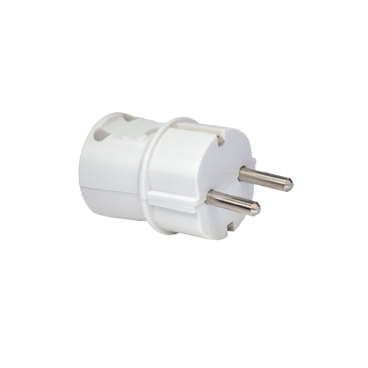 Dvopolni utikač masivni ravni 16A 250V 2P+1 slika 1