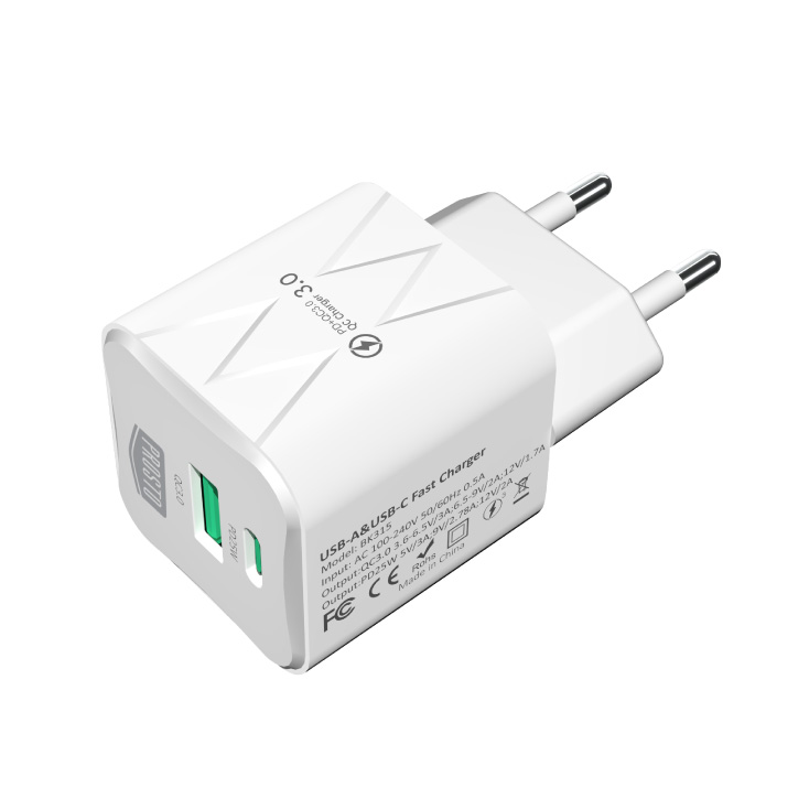 Univerzalni brzi punjač 1xPD Type-C + 1xQC slika 1