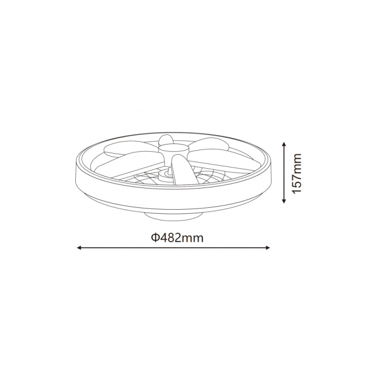 LED plafonjera sa ventilatorom slika 2