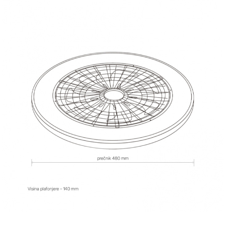 LED plafonjera sa ventilatorom slika 2