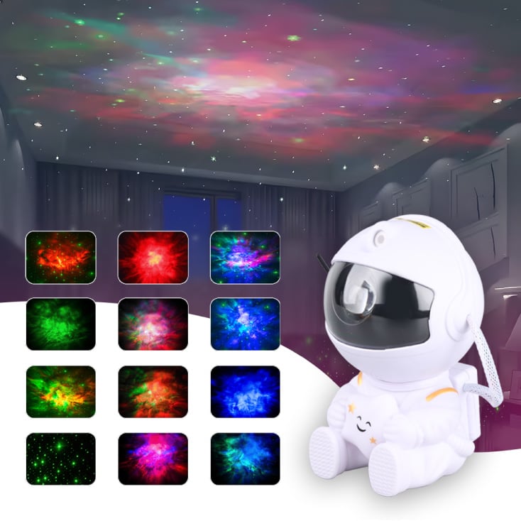 Astronaut zvezdano nebo sa nebula projektorom slika 1