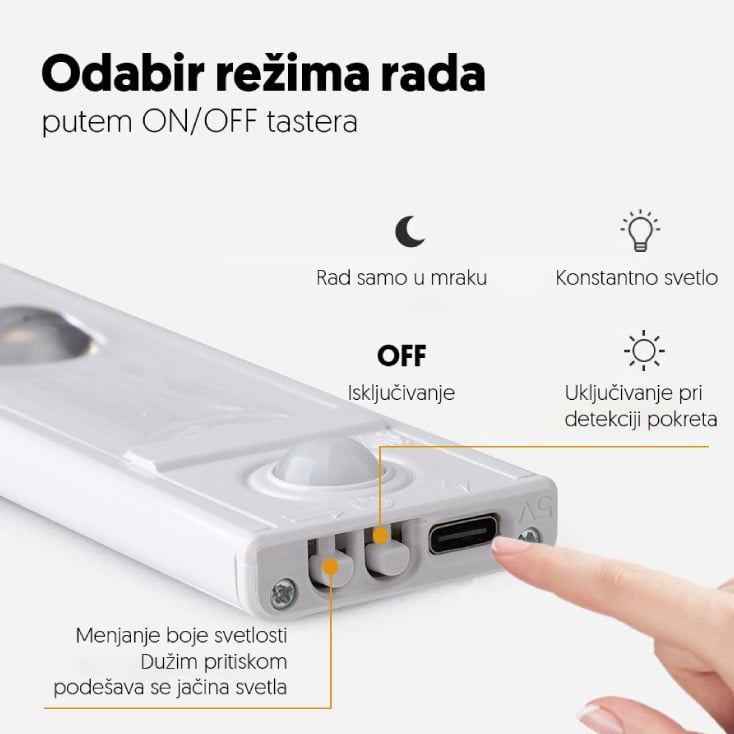 Punjiva LED lampa sa PIR senzorom slika 3