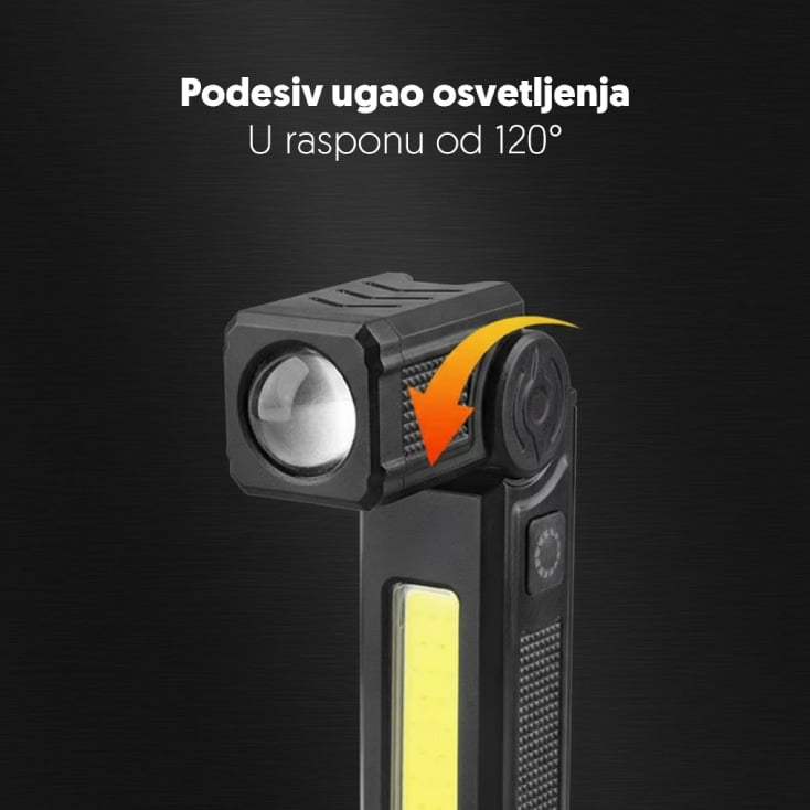 Punjiva LED baterijska lampa 3W P50 LED slika 2