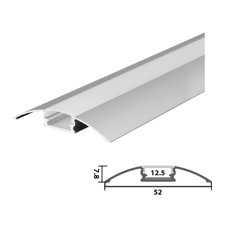 Set aluminijumski profil za LED trake 2m 52x7.8 slika 1