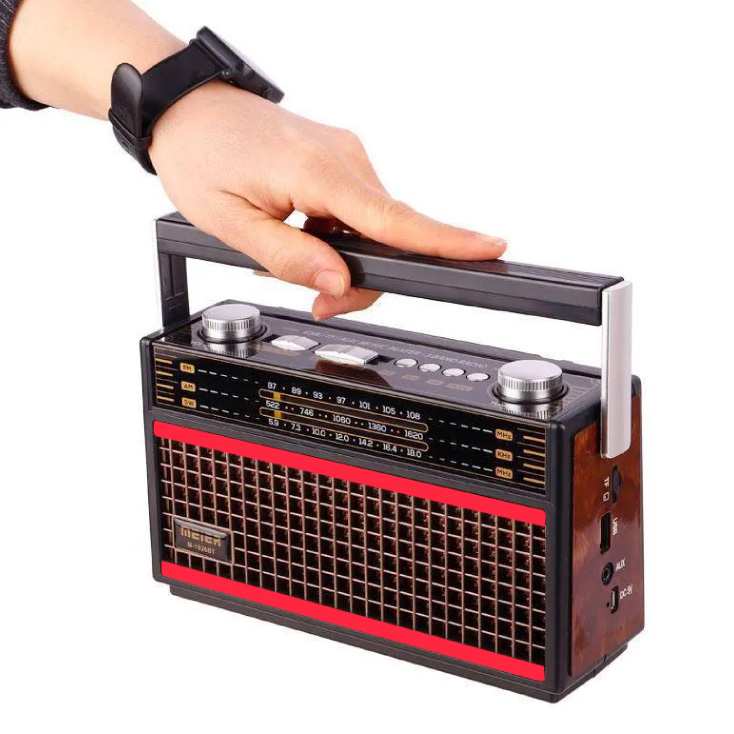 Prenosni retro radio prijemnik slika 4