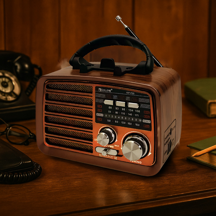 Prenosni retro radio prijemnik slika 1