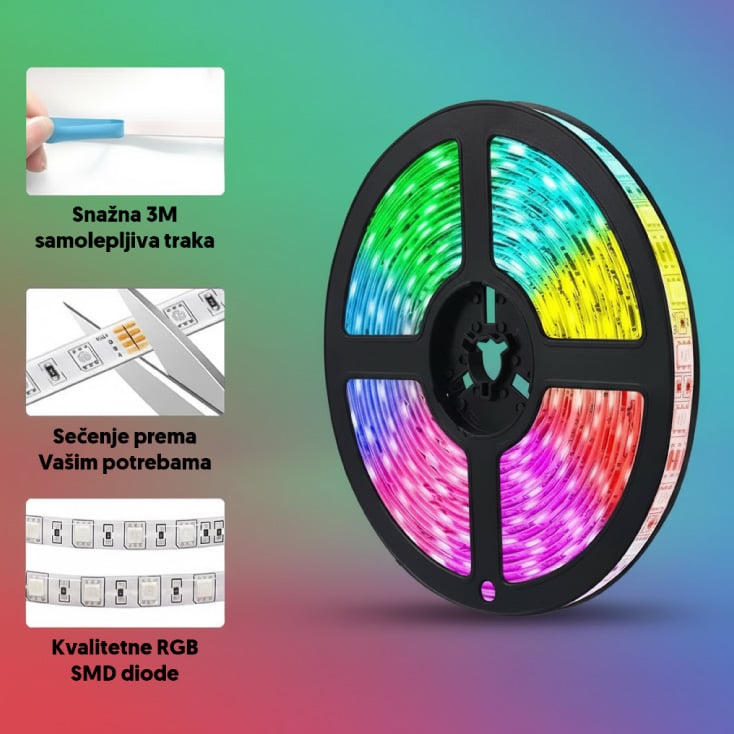 RGB pixel LED traka 60 LED/m WS16703 IP20 12V slika 2