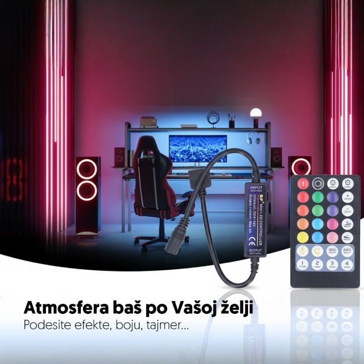 Mini LED RGB kontroler sa daljinskim upr. 72W slika 2