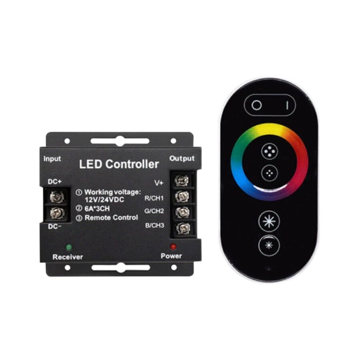 Kontroler za RGB LED trake, touch daljinski 216W slika 1