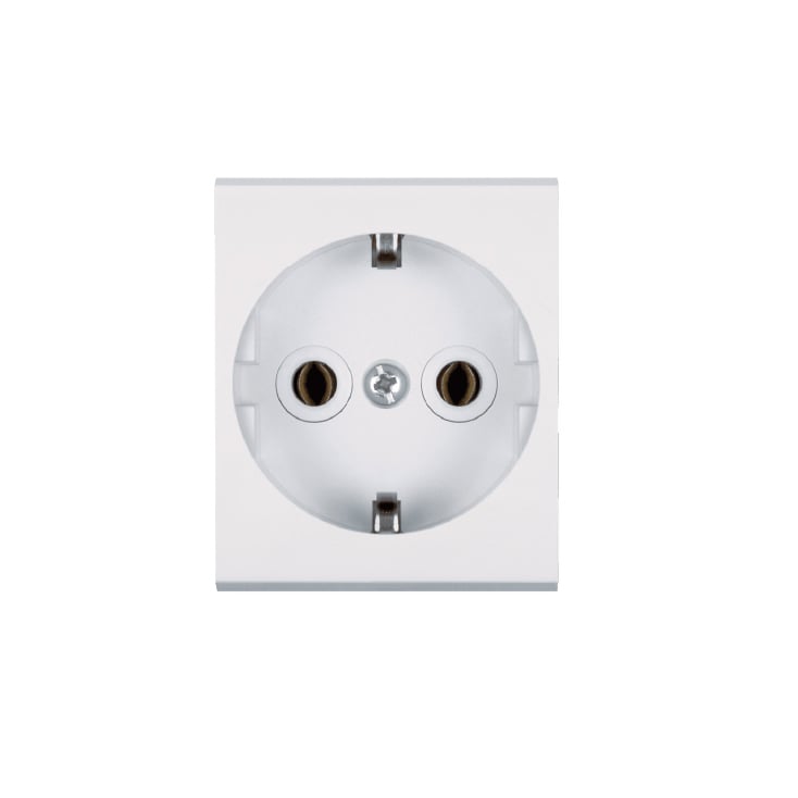 Dvopolna utičnica bela sa uzemljenjem 5 kom. slika 1