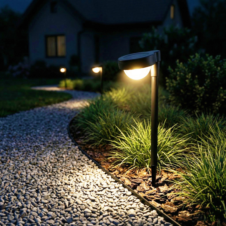 Solarna baštenska lampa 121x110x485 mm slika 2