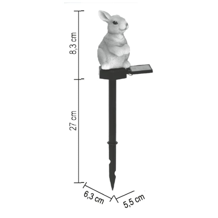 Solarna baštenska lampa "zec" slika 4