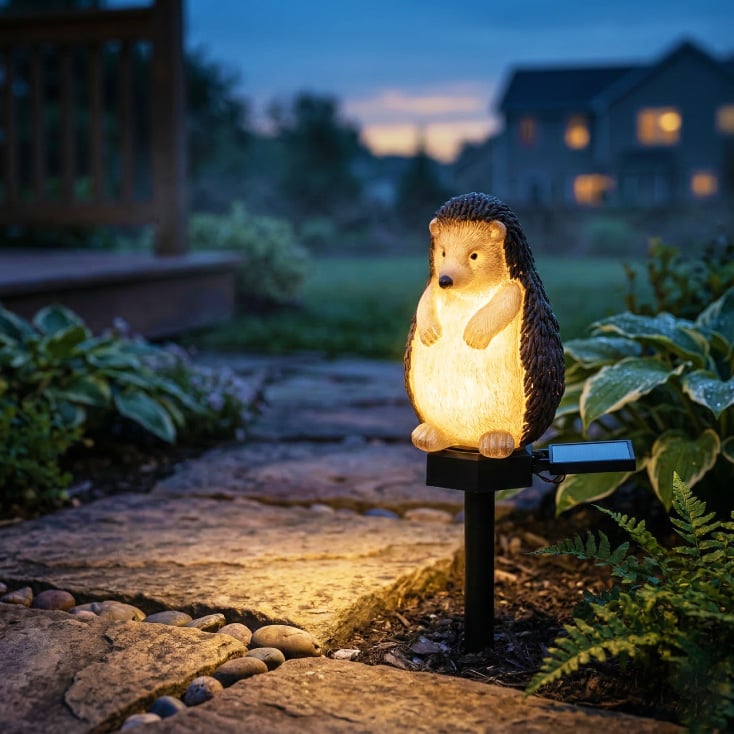 Solarna baštenska lampa "jež" slika 2