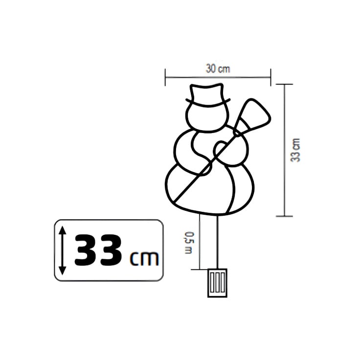 Ukras za prozor "sneško" slika 4