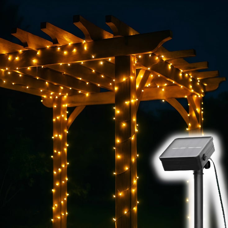 Solarni LED niz 7m, 100 toplo belih dioda slika 1