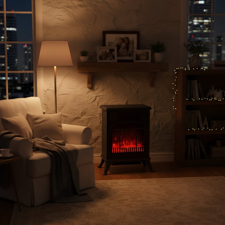 Električni samostojeći kamin 1900W slika 4