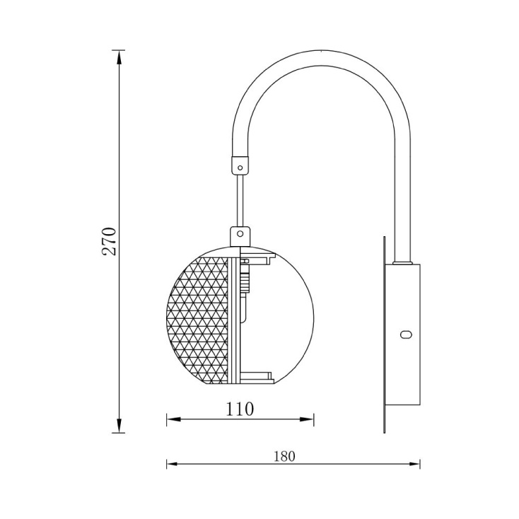 BRAYTRON zidna lampa 1xG9 slika 4