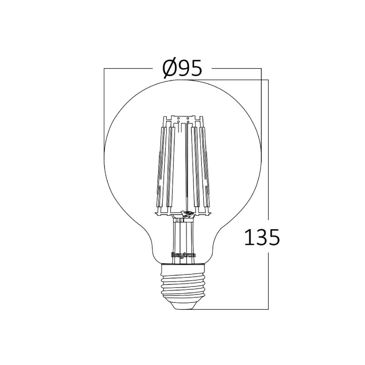 LED filament sijalica dim. 2200K 6W BRAYTRON slika 3