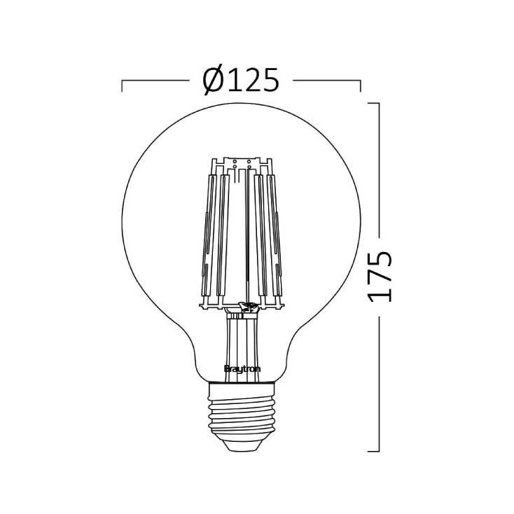 LED filament sijalica 2200K 6W BRAYTRON slika 3