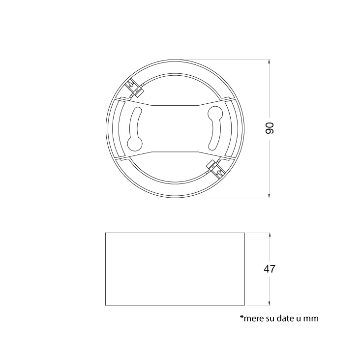 Nosač za ugradni LED panel 4W slika 4