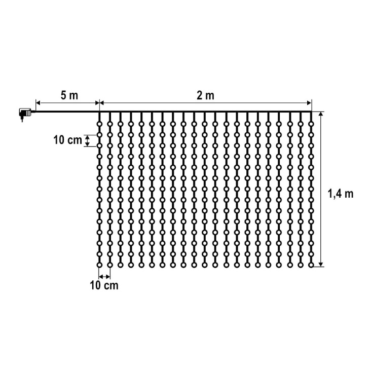 Svetleći niz sa 294 hladno bele LED diode slika 3