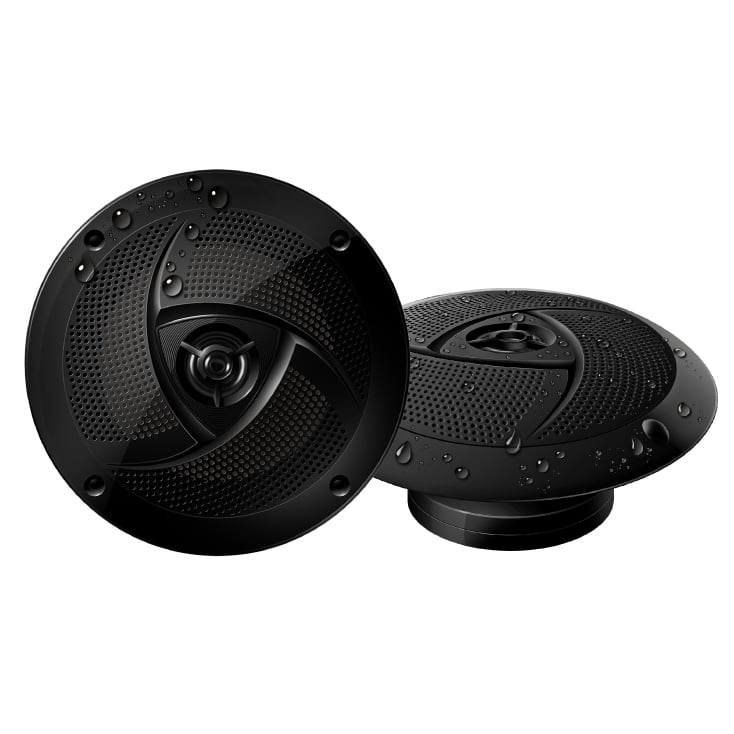 Nepromočivi ugradni zvučnici 165mm 75W crni slika 1