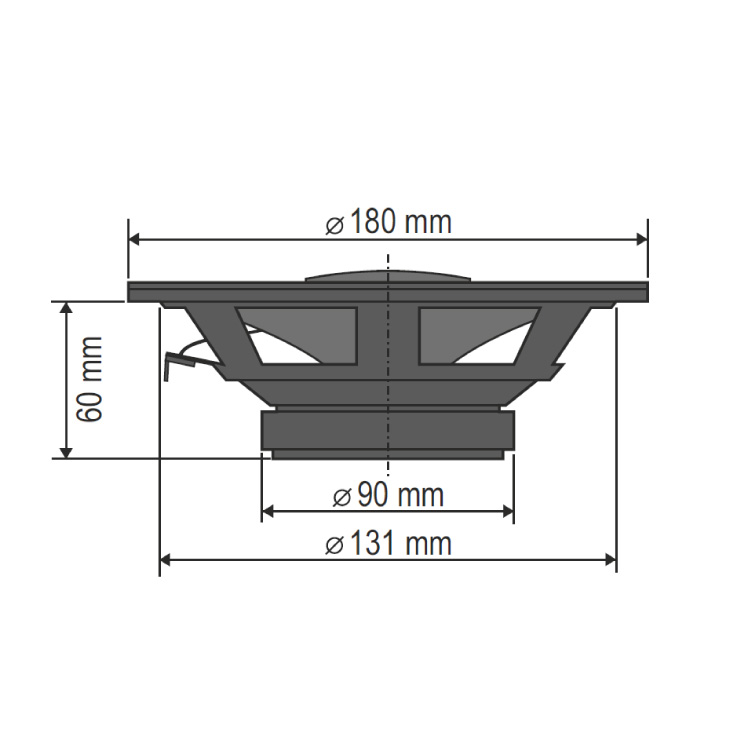 Nepromočivi ugradni zvučnici 165mm 75W crni slika 4