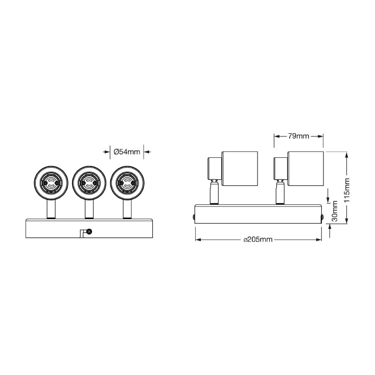 OSRAM PRIMAL PL bela spot lampa 3xGU10 slika 3