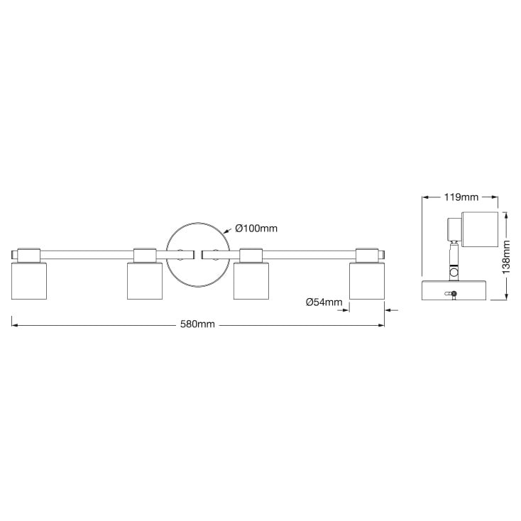 OSRAM PRIMAL bela spot lampa 4xGU10 slika 3