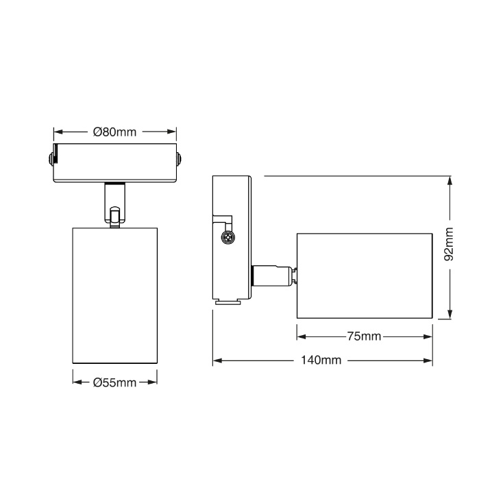 OSRAM ELEMENTAL crna spot lampa 1xGU10 slika 3