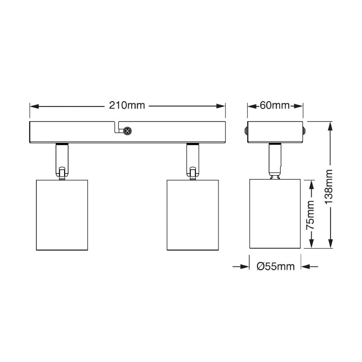 OSRAM bela spot lampa 2xGU10 slika 3