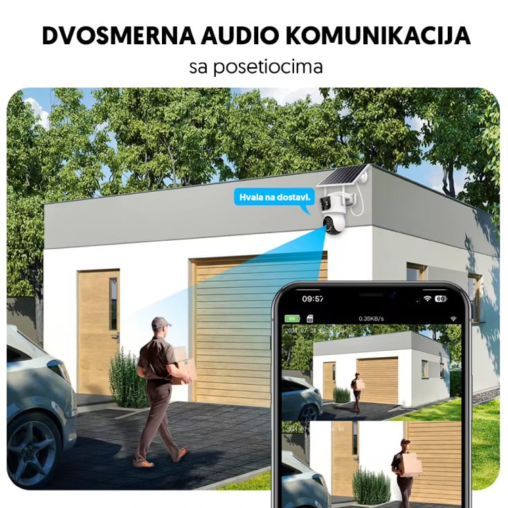 IP Wi-Fi solarna kamera sa dva objektiva, AOV 4MP slika 4