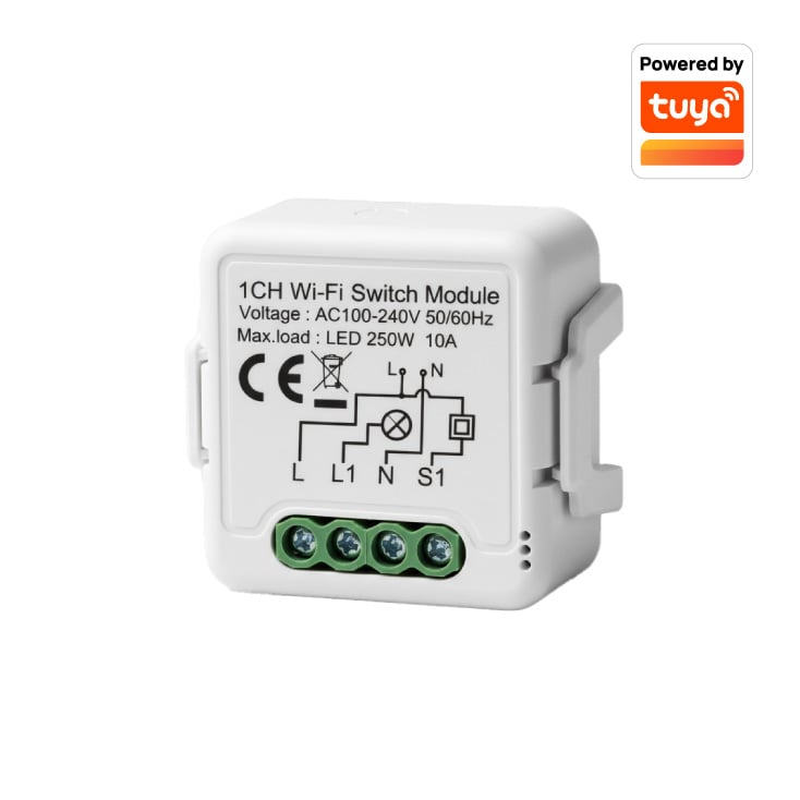 Wi-Fi smart prekidač-modul, 1x10A slika 1