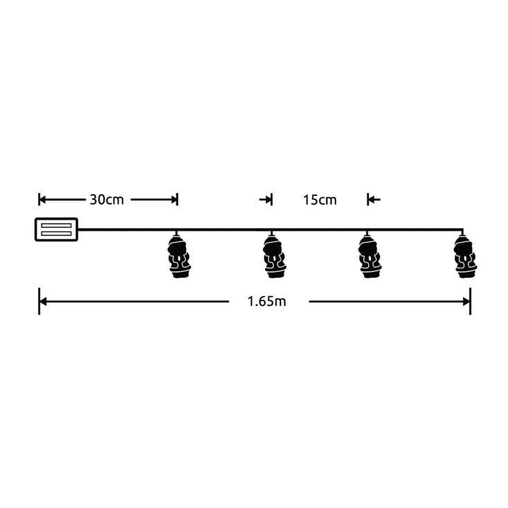 LED svetleći niz "deda mrazevi" 1.65m slika 4