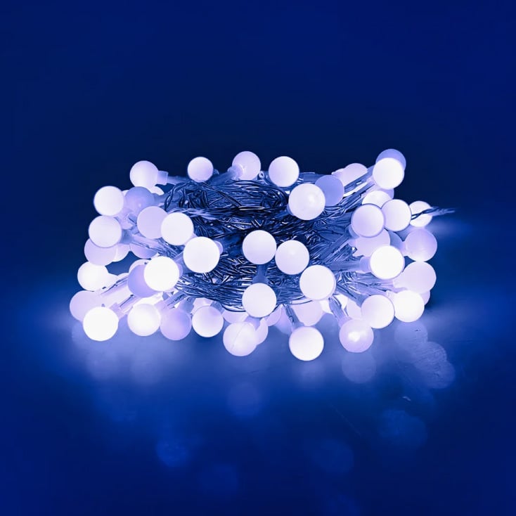 Lampice za jelku sa 100 hladno belih LED dioda 10m slika 1