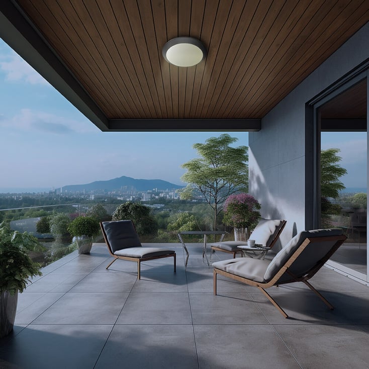 BRAYTRON tamno siva plafonjera 1xE27 sa senzorom slika 2